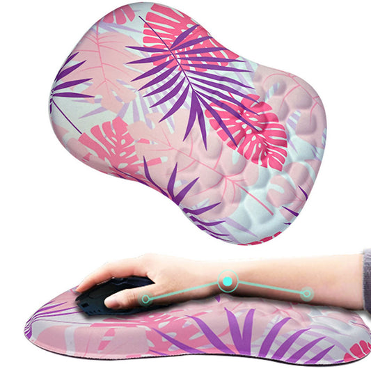 Ergonomic Wrist Rest Mouse Wrist Rest Pad Wrist Support-Pink tropics
