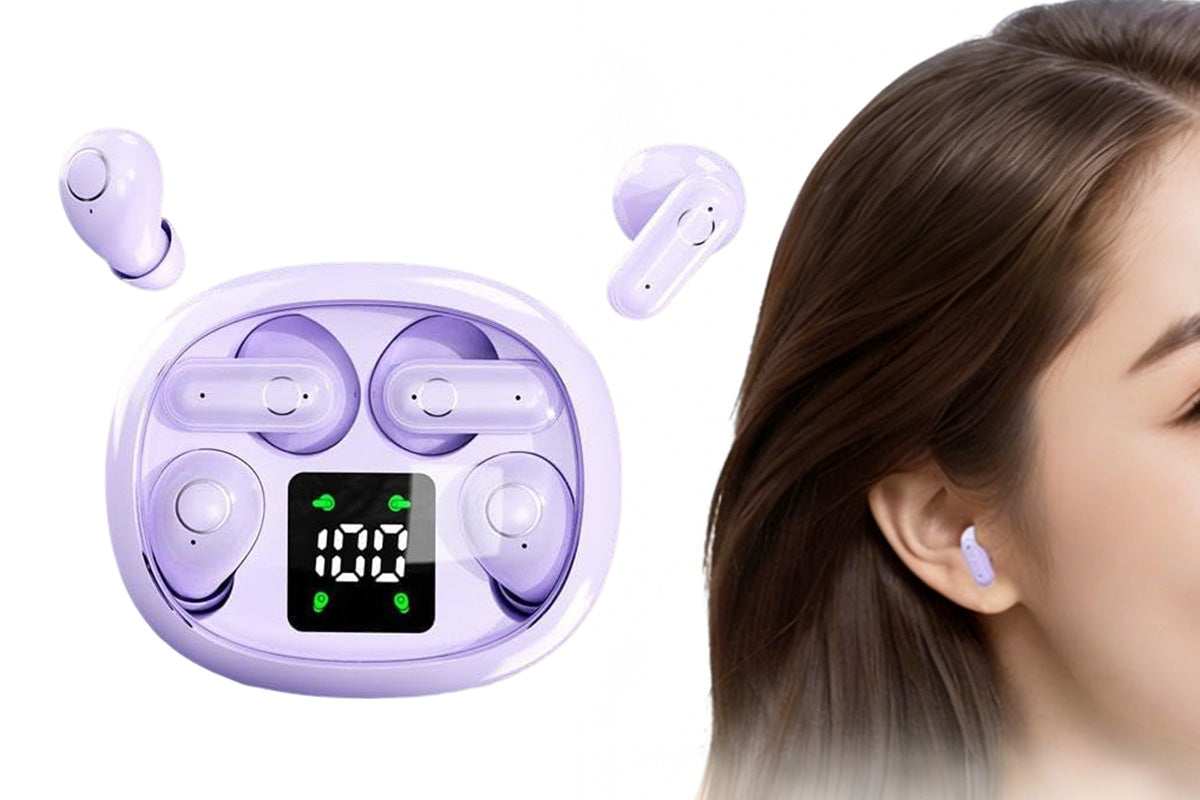 2 Pairs Wireless Earbuds Bluetooth Earphones with LED Digital Display Charging Case