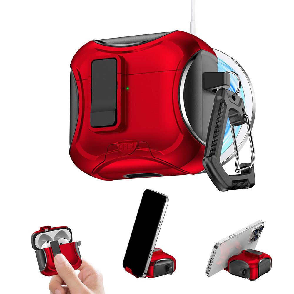 Protective Case For AirPods With Stand Support MagSafe Wireless Charging