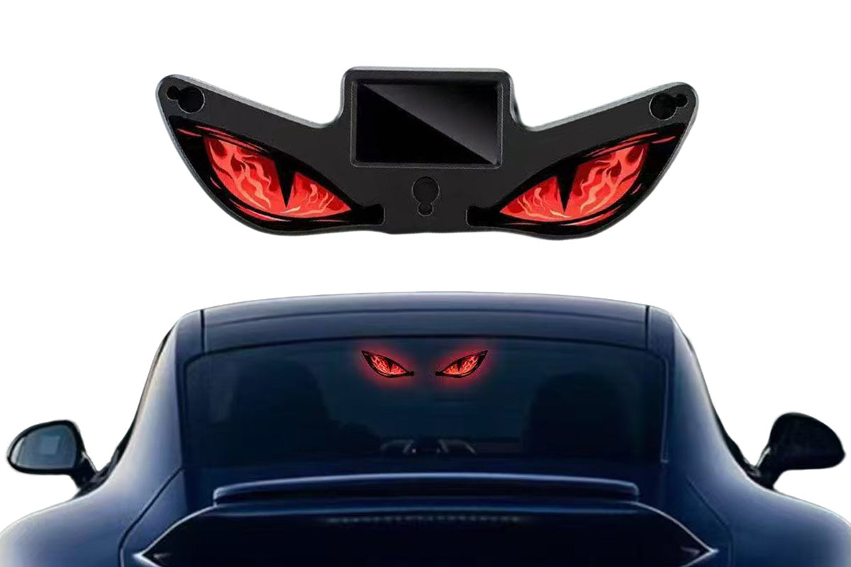 Solar Powered Devil Eyes Car Dynamic Light Car Decal Car Window Interior Decoration