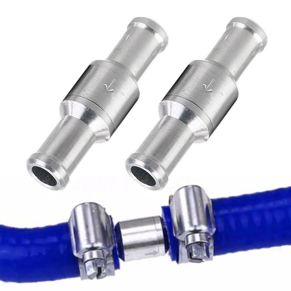 2 PCS One Way Non Return Check Valve Aluminum Alloy One Way Check Valve for Fuel Oil Water