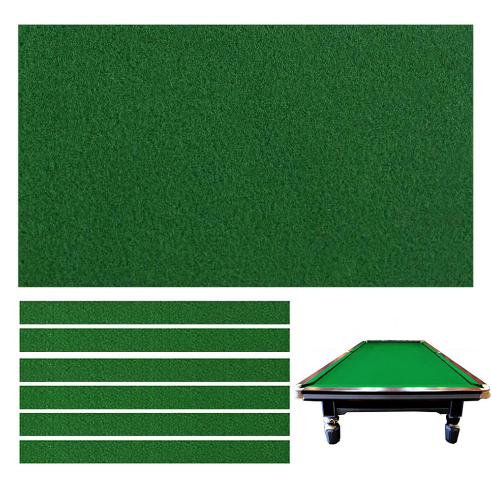 7Pcs Billiard Cloth Pool Table Felt Cloth with 6 Cloth Strips for 7 8 9 Foot Table