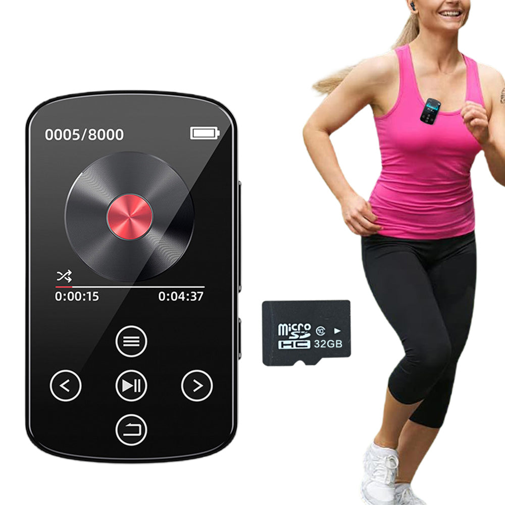 MP3 Player With Bluetooth Clip Music Voice Recorder With Memory Card