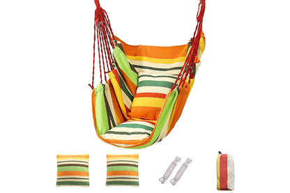 Outdoor Hanging Chair with 2 Cushions Dormitory Hammock Swing Indoor Swing