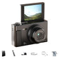 Digital Camera 5K 18X Zoom Flip Screen Video Camera with 64GB Memory Card