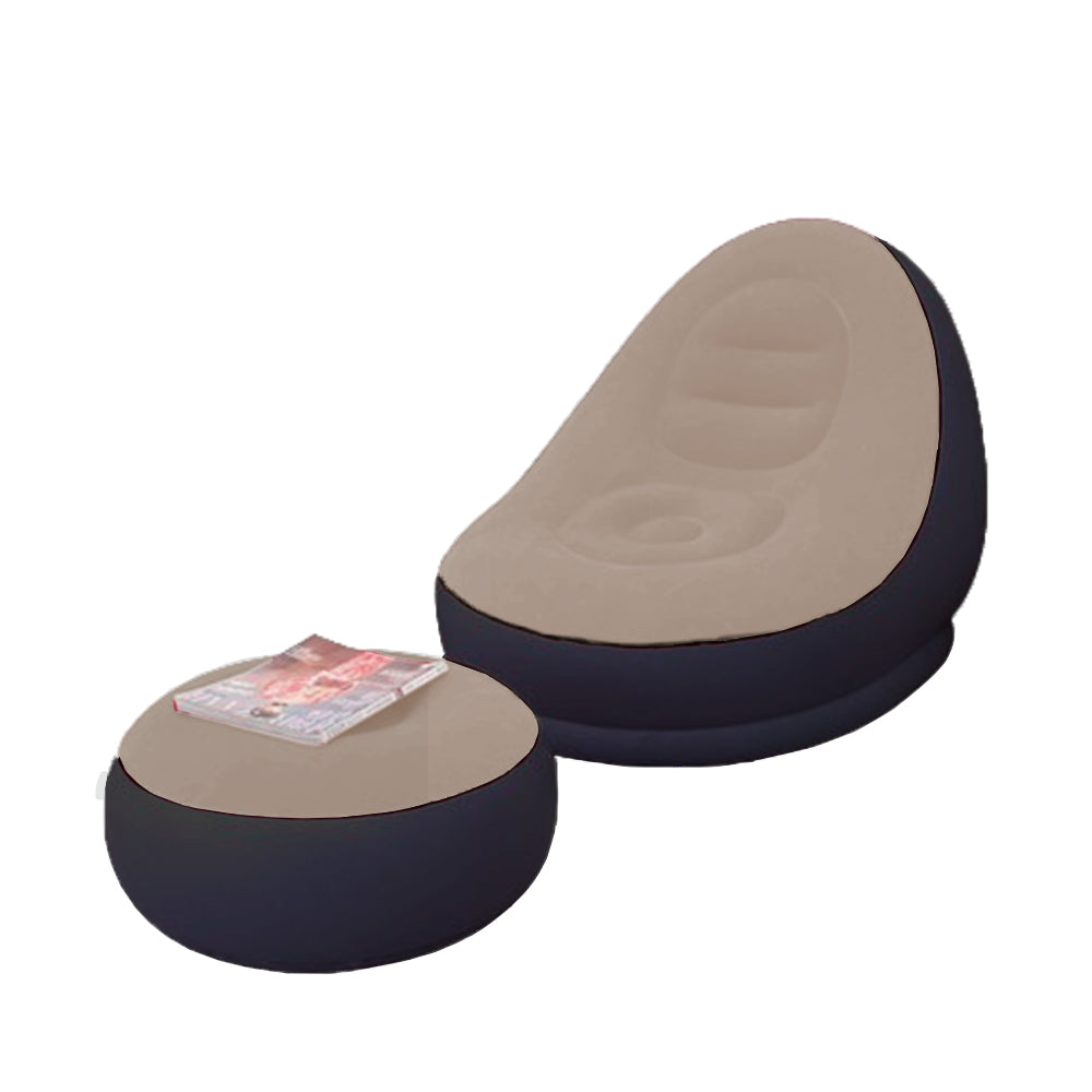 Inflatable Lounge Chair and Footrest Set