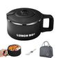 1200ML Large Ramen Bow with Lid Spoon Storage Bag Stainless Steel Food Container for Microwave