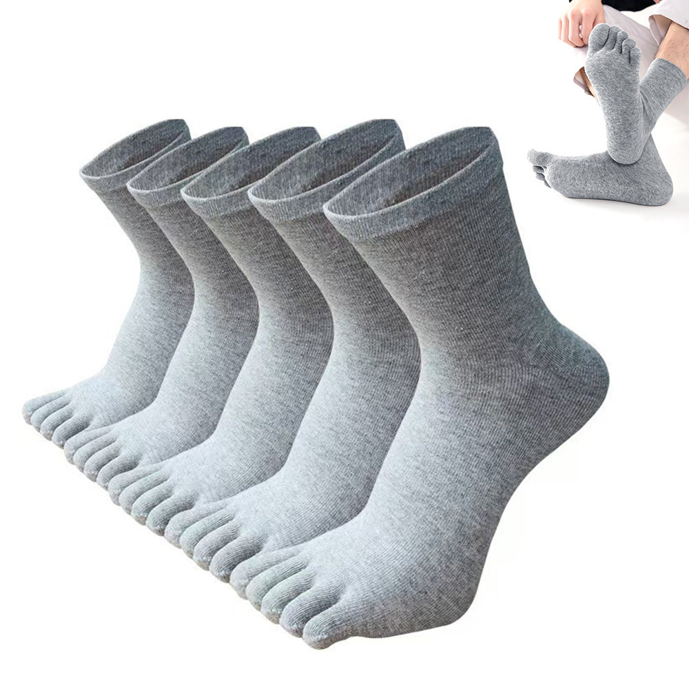 5 Pack Mens Breathable Five Toe Socks