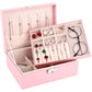 Jewellery Organiser Case Box Holder Storage Earring Ring Display with Lock and Key