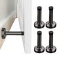 4 Pack Stainless Steel Door Stop Strong Adhesive No-Drill with Rubber Bumper