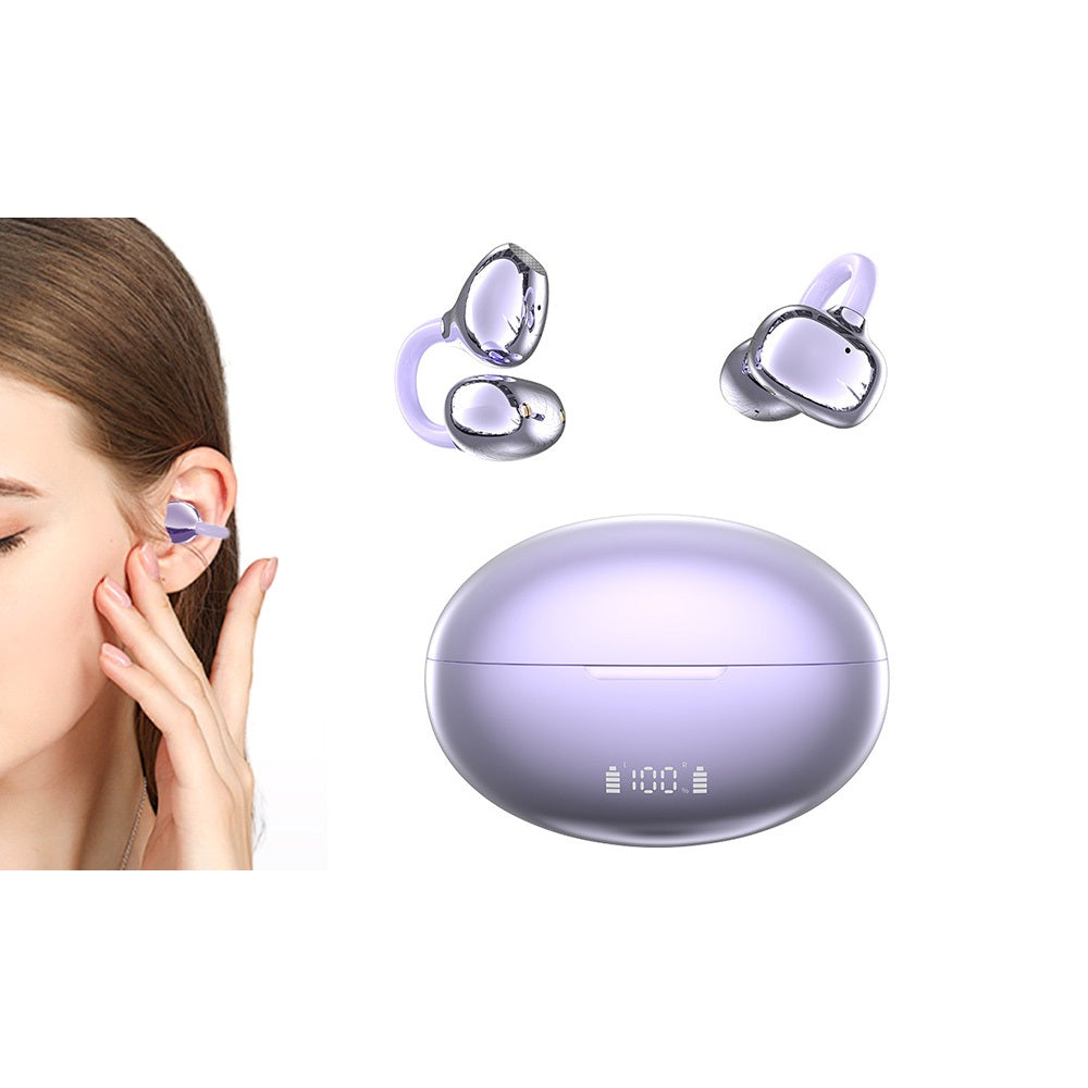 Bluetooth Open Ear Clip-On Earbuds Wireless Headphones for Sports