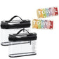 2 X Clear Toiletry Bag with 28Pcs Disposable Compressed Towels