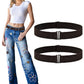 2Pcs Women Adjustable Stretch Belt Invisible Elastic Waistband for Pants Jeans Dresses
