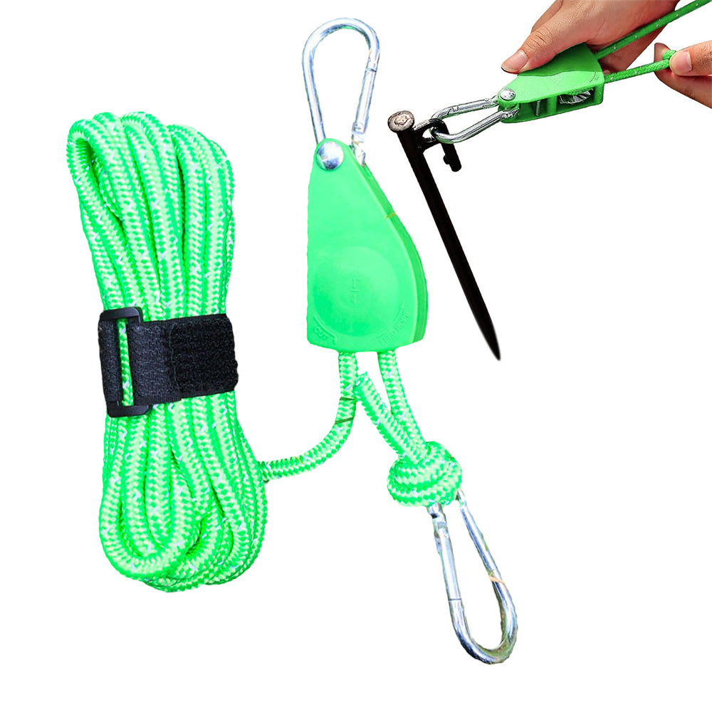 Portable Adjustable Fix Tent Pulley Camping Rope Quick Setup Outdoor Guy Lines For Canopy Kayak