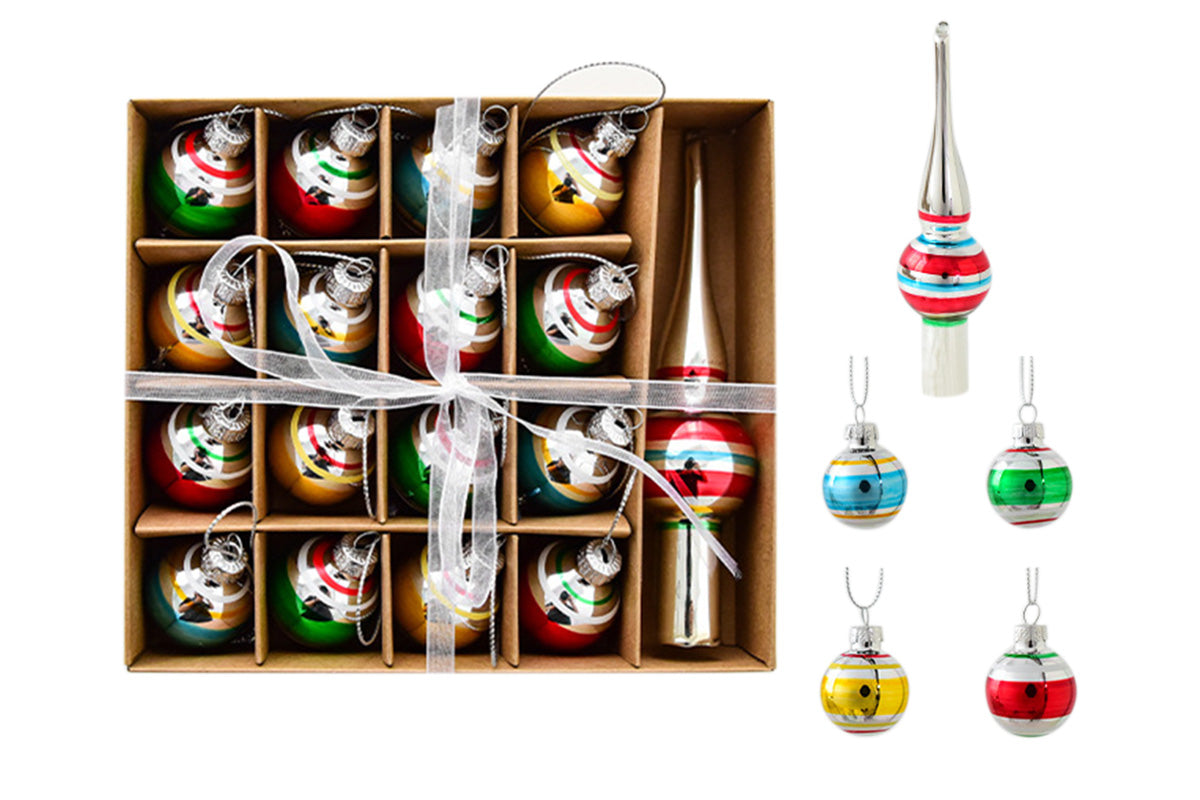 Glass Painted Christmas Ornaments Christmas Tree Hanging Decorations