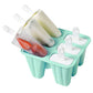 6 Cavity Ice Cream Mould Block Popsicle Molds Ice Lolly Mold With Sticks