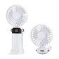 Digital Display Handheld Fan with 5 Speeds USB Portable Fan with Lanyard and Phone Holder Base