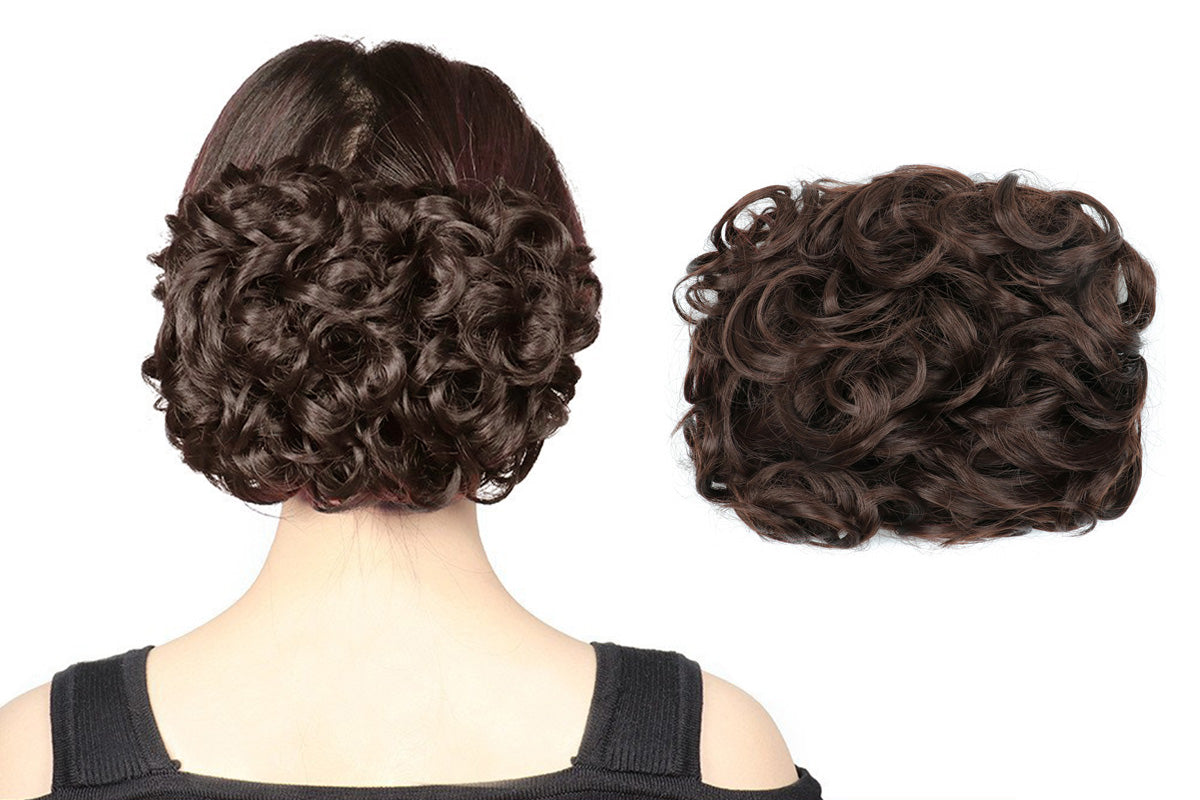 Curly Hair Bun Extension Messy Bun Hairpiece for Instant Updo