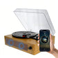 Portable Retro Bluetooth Vintage Vinyl Record Player with Speakers