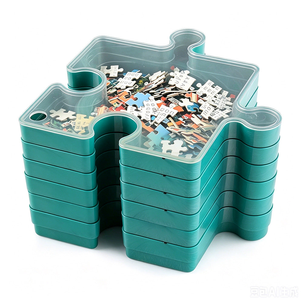 6 Layer Puzzle Storage Organizer Box Stackable Sorting Trays for 1000 Pieces