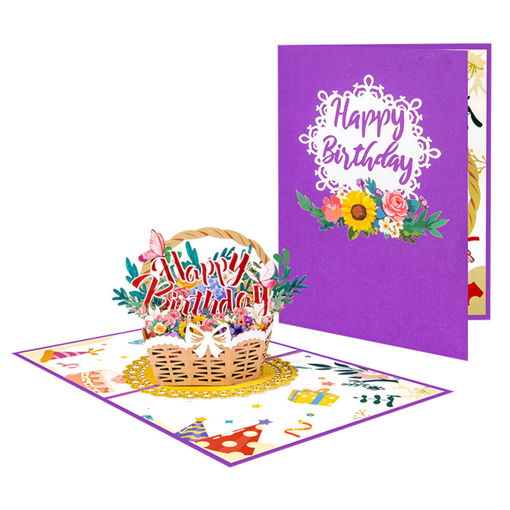 3D Pop Up Happy Birthday Card with Envelope