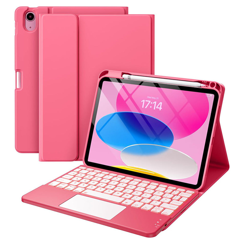 Keyboard Case with Touchpad and 7 Color Backlight for iPad 10th and 11th Gen
