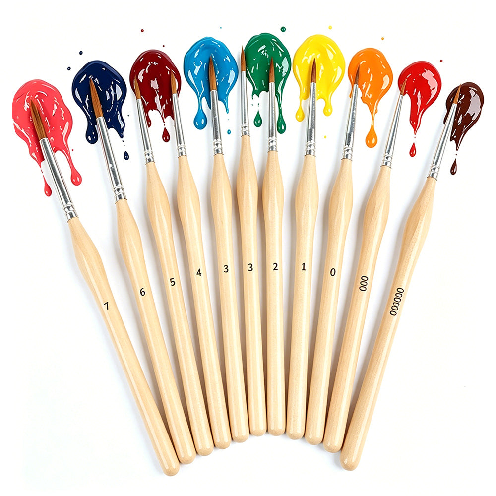 11 PCS Artist Paint Brush Set Detail Painting Brush for Watercolor Acrylic Oil