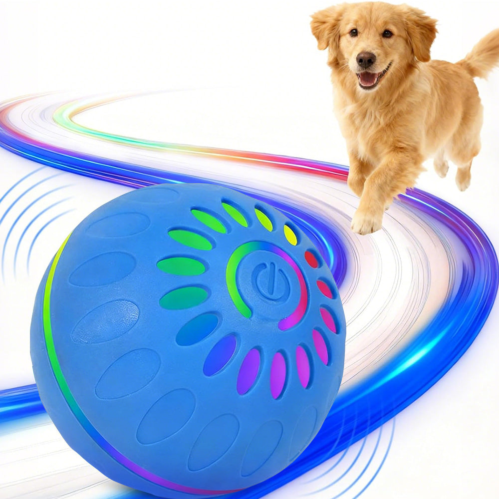 Interactive Dog Ball Toy Smart Moving Bouncing Dog Ball with LED Lights for Dogs Puppies
