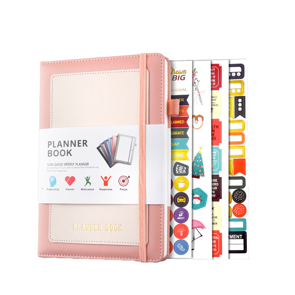 2024 Weekly Monthly A5 Planner with Tabs and Inner Pocket