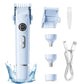 4-in-1 Women's Dual Heads Electric Shaver Cordless Body Hair Trimmer with 4 Heads Hair Removal Kit