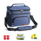 Insulated Lunch Box for Men Women Leak-Proof Cooler Lunch Bag with 4 Pockets