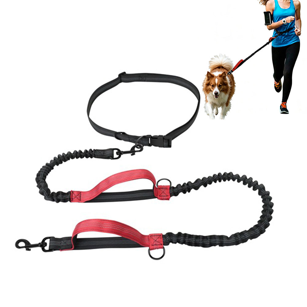2 in 1 Hands Free Running Dog Leash for Walking Jogging