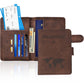 Passport Holder RFID Blocking Leather Cover Wallet With Closure For Travel Essentials