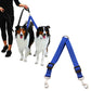 Dual Dog Leash with One Lead Coupler Nylon Harness