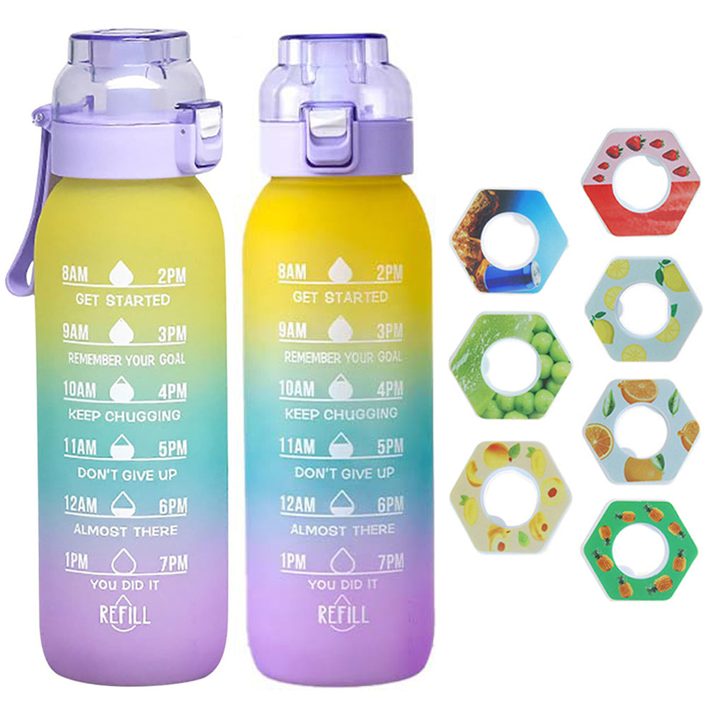 700ML or 1000ML Scent Water Bottle Leak Proof Sport Water Cup with 7 Fragrance Rings