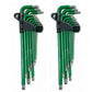 2X9Pcs Long Arm Ball End Hex Key Set with CRV Steel for Car and Motorcycle Repair