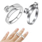 2Pcs  Adjustable Knitting Crochet Loop Ring Open Yarn Guide Crochet Ring-Silver