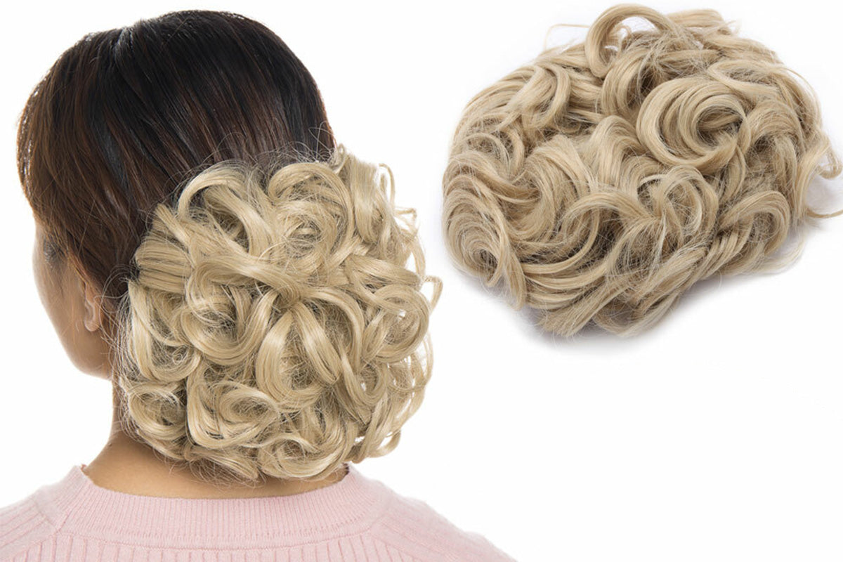 Curly Hair Bun Extension Messy Bun Hairpiece for Instant Updo