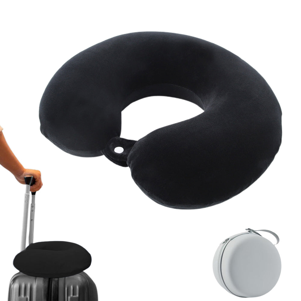 Travel Pillow Memory Foam U Shaped Neck Pillow with Storage Case for Airplane Chair