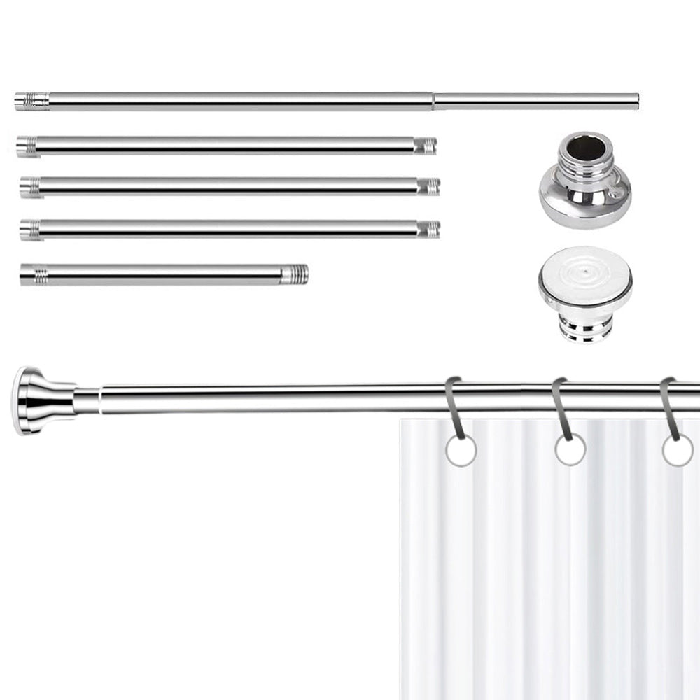 Adjustable Tension Curtain Rod Telescopic Shower Pole for Bathroom