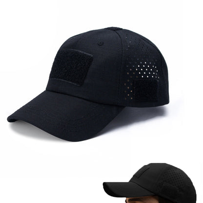 Adjustable Baseball Cap with Glasses Holder Slot