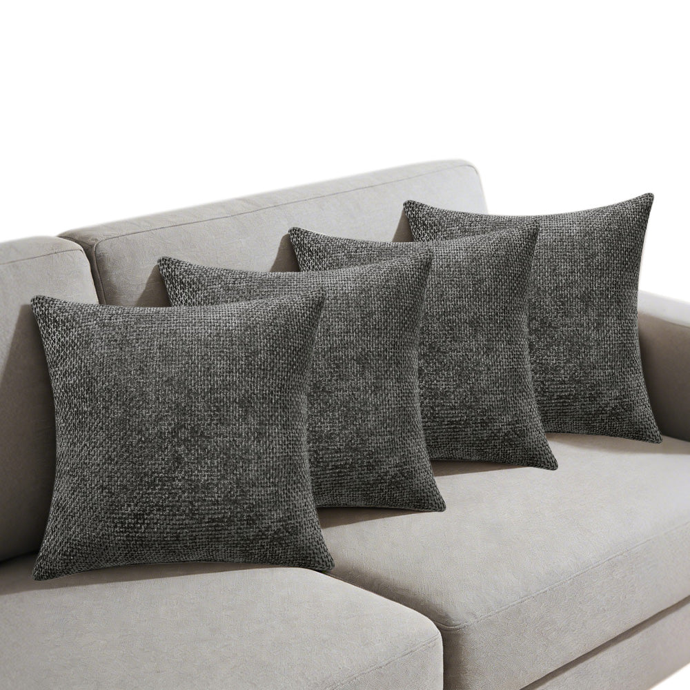 2X2 Pack Chenille Knit Throw Pillow Covers for Couch Bed