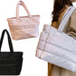 Women Quilted Tote Bag Shoulder Bag Lunch Bag
