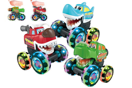 Monster Truck Toy Light-Up Cars Wheels Toy Car Press and Go Cars