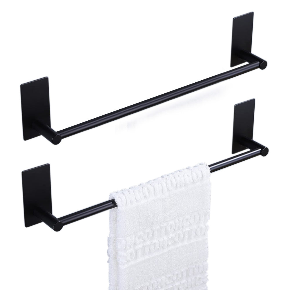 2XStainless Steel Self-Adhesive Towel Rack for Bathroom No Drilling Required