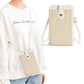 PU Leather Small Crossbody Bag Cell Phone Purse with Belt Buckle