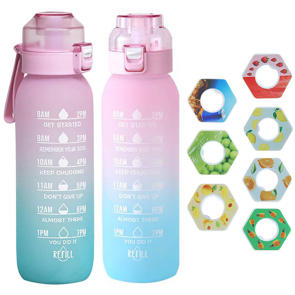 700ML or 1000ML Scent Water Bottle Leak Proof Sport Water Cup with 7 Fragrance Rings