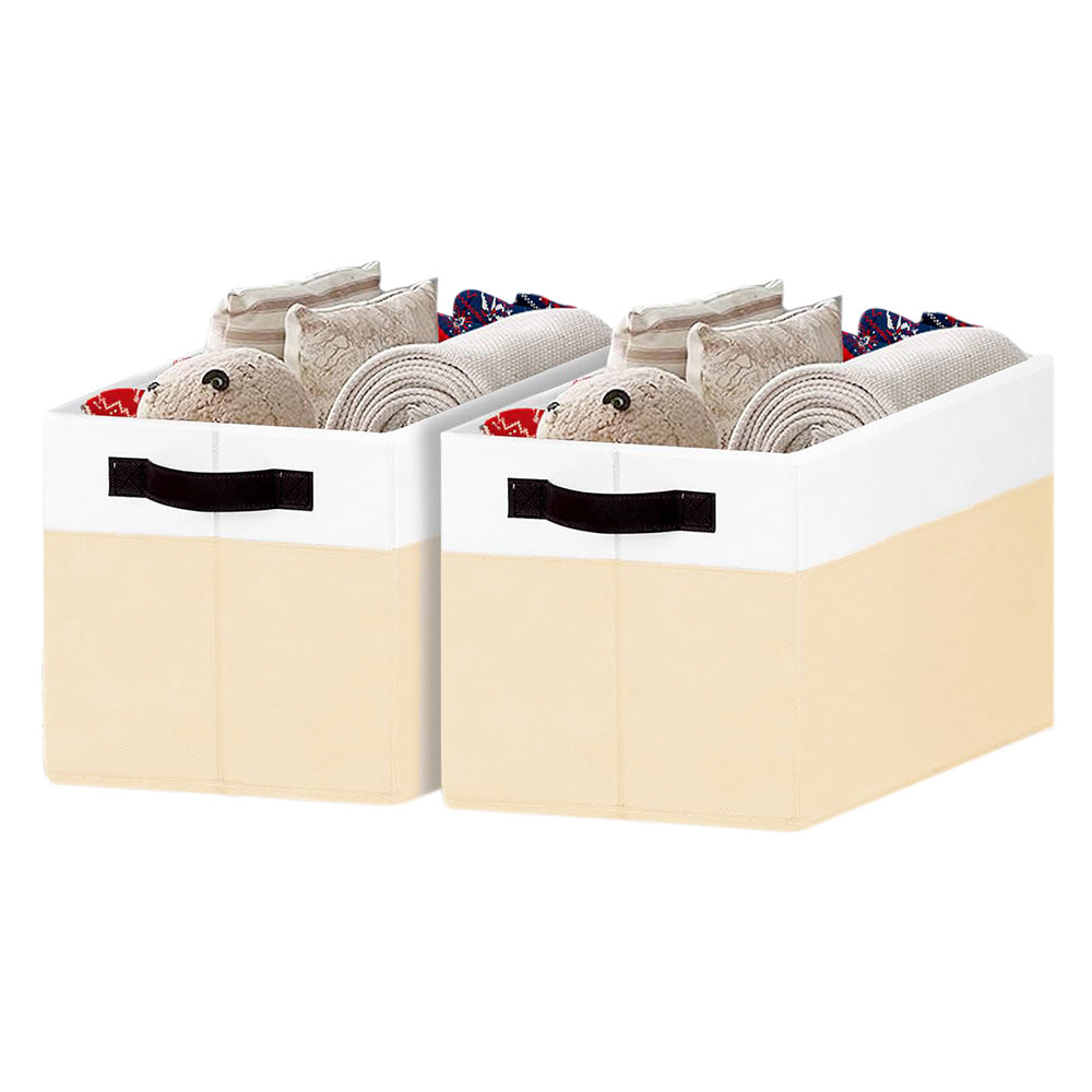 2Pcs Storage Baskets Bins for Shelves Organizing Toys Books Towels Clothes