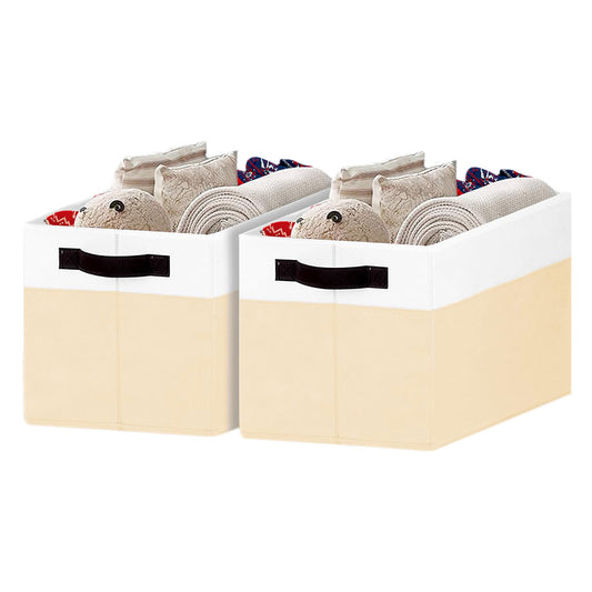 2Pcs Storage Baskets Bins for Shelves Organizing Toys Books Towels Clothes