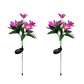 2Pcs 7 Head Solar Orchid Lamp